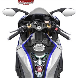 Tank Pad Tank Pad Motorcycle Tank Protector 3D Sticker for Motorcycle Kawasaki Ducati Yamaha Suzuki Honda Villano Batma (Type Joker) Evil Joker - 20 x 15 cm