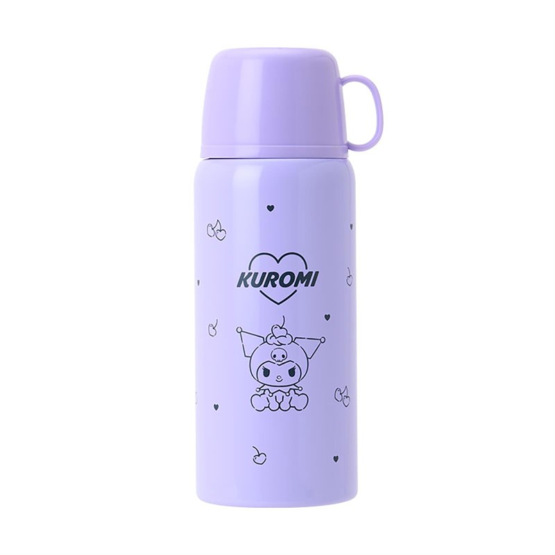 Sanrio 2WAY Stainless Steel Bottle, Kuromi, for Children, Keeps Hot