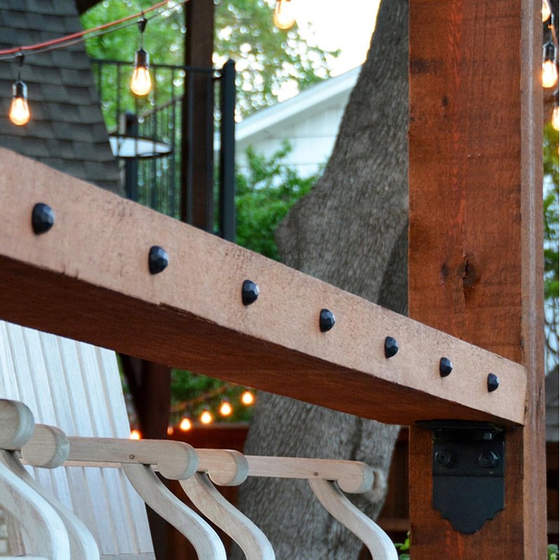 Ozco Building Products 56622 1-1/4-inch Hammered Dome Cap Nut, (10