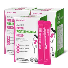 Nutri D Day Premium Kwaebyunen Psyllium Husk Dietary Fiber Enzyme 30 days worth x 3 boxes / 90 servings / 뉴트리디데이 프리미엄 쾌변엔 차전자피 식이섬유 효소 30일분 x 3박스 / 90회분