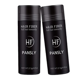 Roseflower 2pcs Hair Fibers for Thinning Hair, Undetectable Natural Hair Thickening Fibers, Hair Building Fibers for Women and Men, Thick Fuller Hair Conceals Hair Loss Look Younger, Black