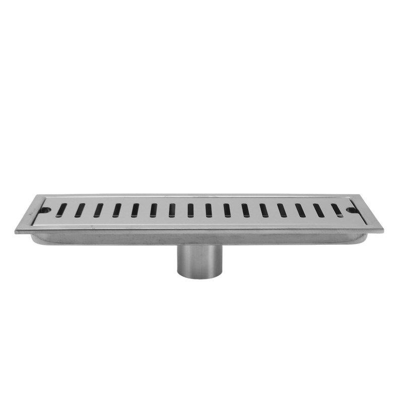 12 Inch Rectangular Linear Shower Drain 304 Stainless Steel Rustproof