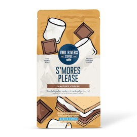 Two Rivers Coffee S mores Please Flavored Ground Coffee, Perfectly Balanced, Always Smooth, Made with 100% Arabica Beans - Flavor Enhanced, 10 Ounce Bag