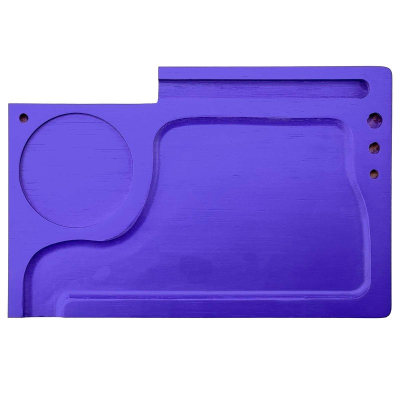 DEHVEN Large Bamboo Box Storage Jar Box with Lock（Purple）