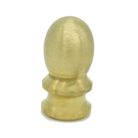 Brass End Button Flemish Shape Diameter 15 mm x 30 mm with M10 x 1 Internal Thread - Raw Turning Part Replacement Part for Lights & Furniture