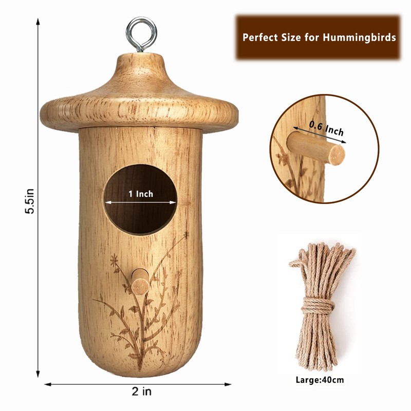 yewacne Hummingbird House, 3Pcs Humming Bird House for Outside Hanging,