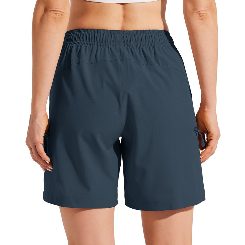 Willit Pantalones cortos de senderismo para mujer, de secado rápido,