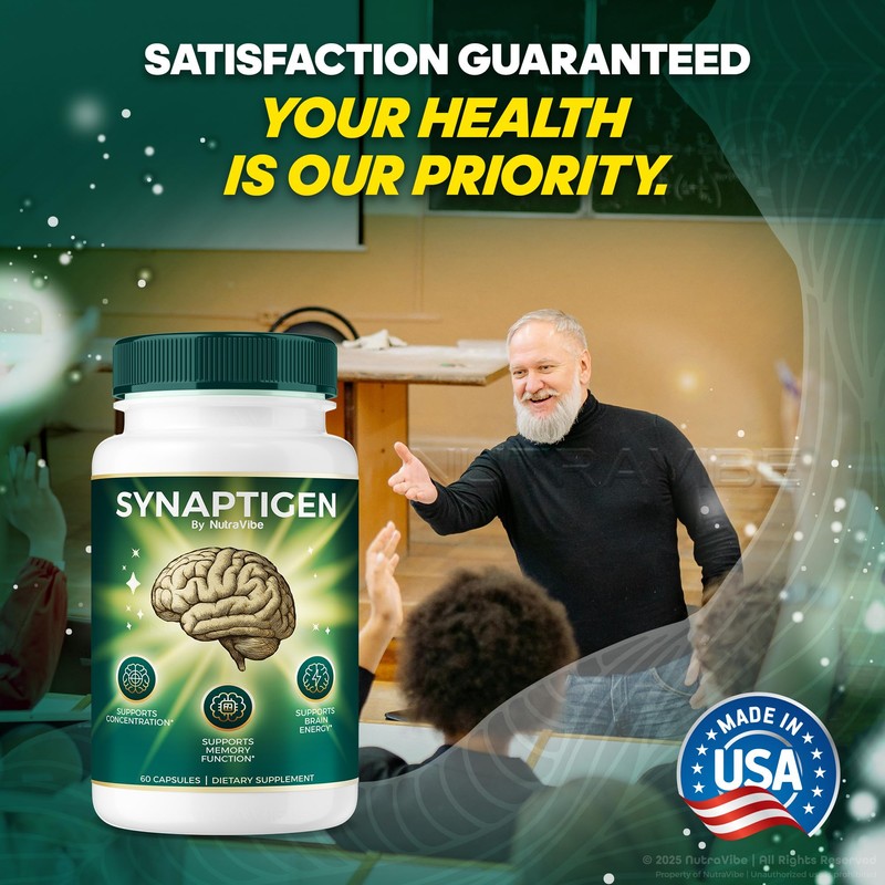 (5 Pack) Synaptigen Capsules – Daily Support for Focus, Clarity,