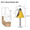 Gasea 3pcs 15/22.5/30 Degree Chamfer and Bevel Edging Forming Router