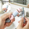 SAMIQU Portable Travel Toothbrush Set–Mini Toothbrush with Built-in Toothpaste Container