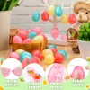 Silipull 72 Pcs Marble Religious Easter Eggs Bulk Plastic Empty