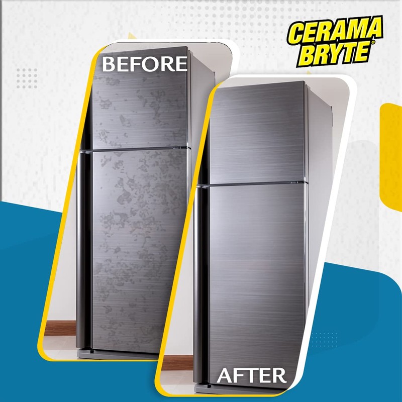 Cerama Bryte Stainless Steel Polish Spray, Streak-Free Shine, Clean and