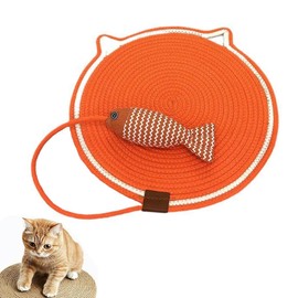 Cat Scratcher Mat Pets Scratching Pad Cotton Rope Cat 20inch Cat Scratch Mat Rug for Indoor Cats Grinding Claws Nails Cat Furniture Protector for Wall Couch Carpets Sofas