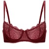 DOBREVA Women's Lace Balconette Bra Half Cup Non Padded Push