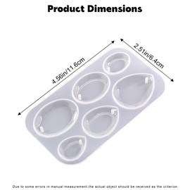 Waterdrop and Oval Resin Jewelry Molds,6 Cavities Silicone Pendant Molds for Resin Epoxy,Resin Casting Molds with Hanging Hole for DIY Gem Cabochon Pendant, Earring, Necklace Jewelry Making