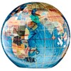 Unique Art 4.3" (110 mm) Diameter Gemstone Globe Paperweight Paper