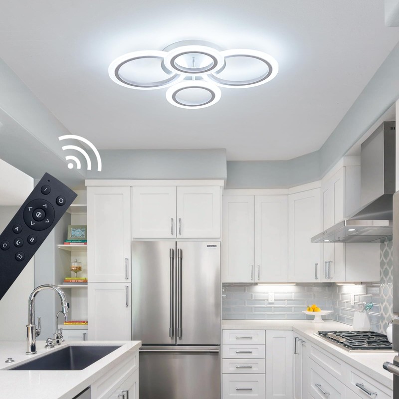 Shine LUEST 34W LED Ceiling Light with Remote, 3000-6000K Dimmable