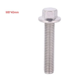 10pcs M8 Stainless Steel Flange Screw, Flange Bolt SS304 Hex Drive Flange Screws Cap Head Washer Bolts Hex Flange Screws Bolts Fasteners (M8*40)
