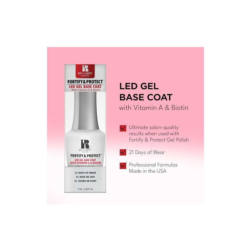 RC Red Carpet Manicure Capa Base en Gel LED 9