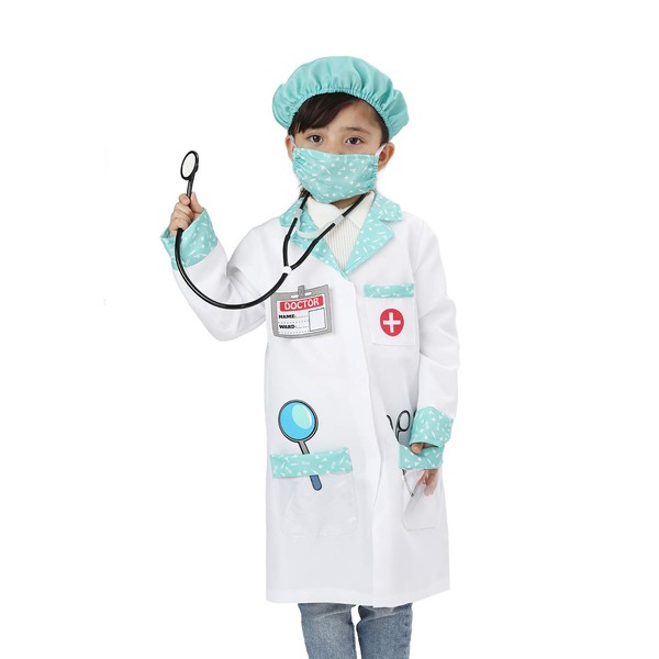 Wizland Child Role Play Costumes,Doctor,Chef Dress Up Playset Kits for Kids 3-5,5-7,7-9