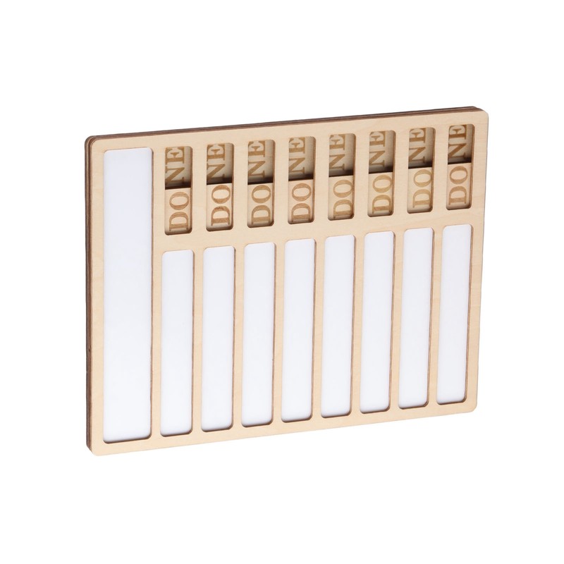 Wooden Task Glossy Sheet Repeatable Writing Portable Daily Chore Planning