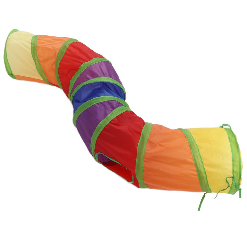 Pet Tunnel Iridescent Foldable Cat STunnel with Interactive Ball and
