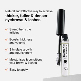Cureskin Eye Brow & Lash Oil | Nourishes and Strengthens (7 ml) | Eyelash Growth Serum | Lash Serum for Eyelash Growth