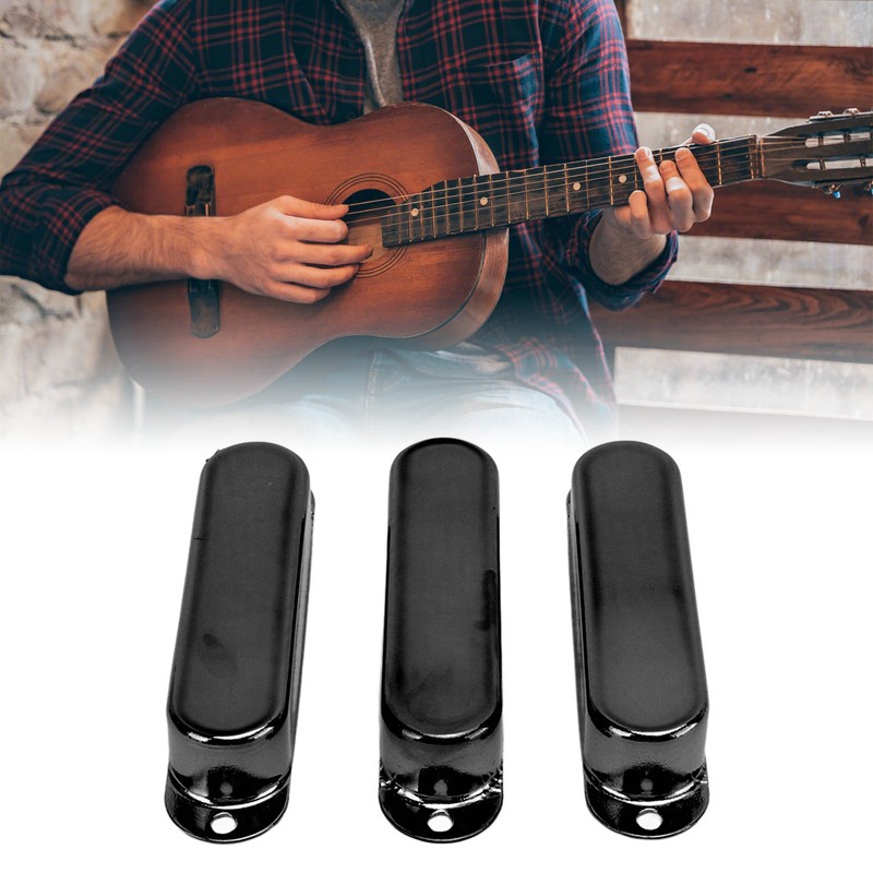 3Pcs Electric Guitar Single Coil Pickup Cover Copper Instrument Accessory