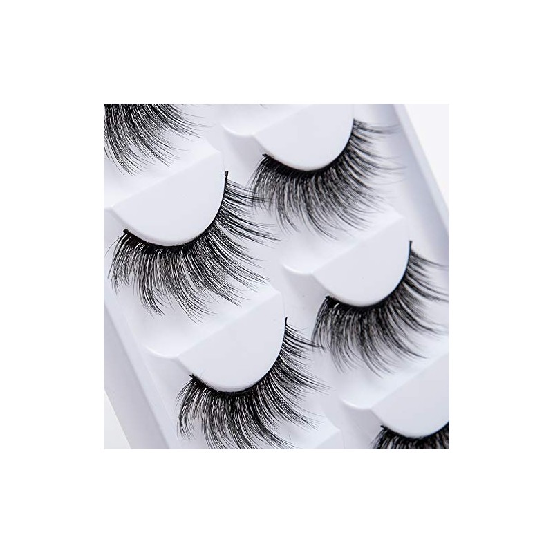 ICYCHEER False Eyelashes, 3D False Eyelashes, Reusable, Long, Thick Eyelashes