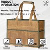 Heavy Duty 16OZ Waxed Canvas Wide Mouth Water-Resistant Tool Bag,Tool