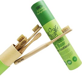 Cepillo de Dientes de Bambú con Cerdas Naturales (SIN Nylon - Solo Cerdas de Jabalí) - Cepillos de Dientes de Bambú y Cerdas de Jabalí Totalmente Compostables y Biodegradables - Cero Residuos