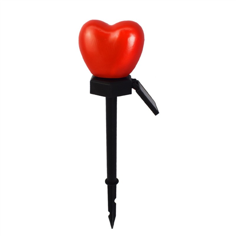 Outdoor Solar Garden Stake Lights Waterproof Solar Red Heart Shaped