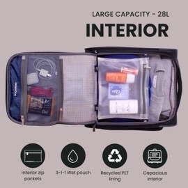 Ricardo Avalon 28L Underseat Carry On Luggage – Sustainable Travel Bag, Compact Suitcase with Wheels, Travel Essentials for Short Trips, Fits Under Seat, 16-inch, Juniper Green