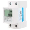 Diyeeni - Medidor de electricidad digital bifásico para riel DIN,