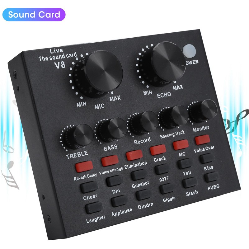 Live Sound Card Voice Changer Bluetooth Support Mobile Phone Computer