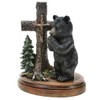 BLACK FOREST DECOR Prayerful Bear & Cross Figurine