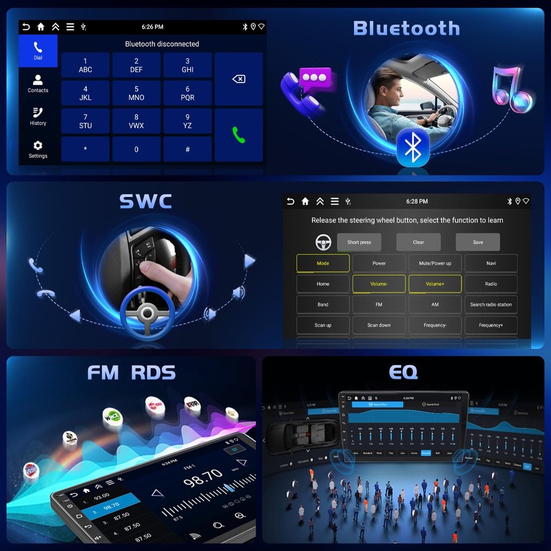 4G+128GB Android 15 Car Stereo for Honda Civic 1996-2001