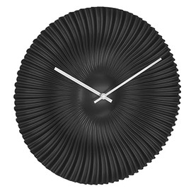TFA Dostmann Designer Wall Rococo, 60.3031.01, Analogue, Exclusively Designed for TFA, Extravagant, Modern, Quartz Clock, Matte Black, 33 cm
