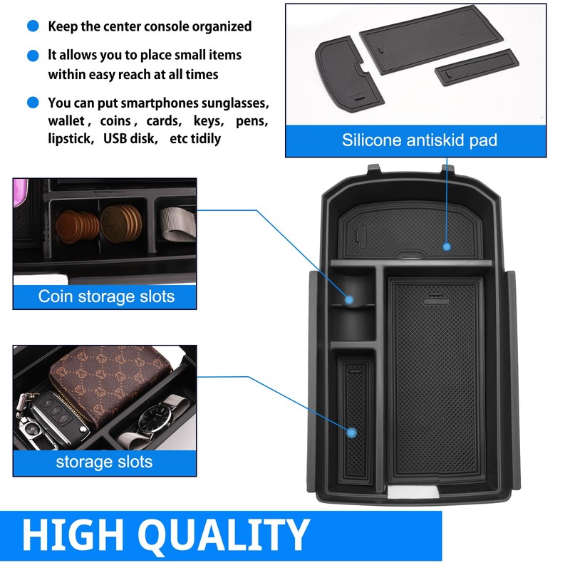 SHAOHAO 2024 GMC Terrain Center Console Organizer for 2018-2024 GMC