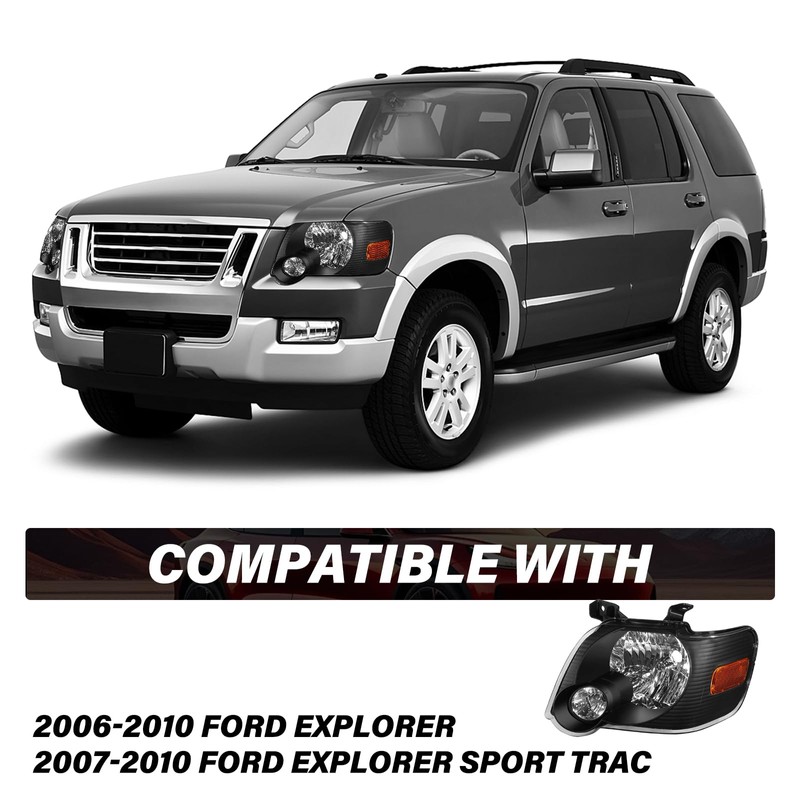BRYGHT Headlight Assembly Fit for 2006 to 2010 Ford Explorer