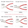 TOOLEAGUE 4 Pcs Snap Ring Pliers Set, Circlip Pliers, 9
