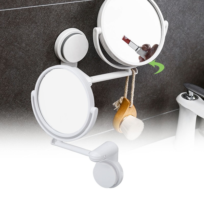 Wall Mount Makeup Mirror 360 Degree Rotation Clear Undistorted Single