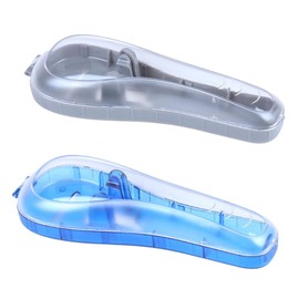 RekiLife 髭剃り ケース t字カミソリ 髭剃りホルダー 旅行 出張 携帯用 プラスチック (グレー・ブルー)