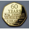The Commemorative Coin Company Pair of 60th Birthday .999 Silver