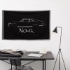 Racing Roots 1972 Chevy Nova Black Silhouette Garage Office Man