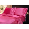 Mk Collection 4pc King Soft Silky Satin Solid Hot Pink