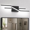 SOLFART Bathroom Light Fixtures Matte Black Dimmable LED Bathroom Vanity