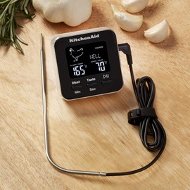 KitchenAid - Digital Thermometer, Programmable Cooking Thermometer with Large Digital Display
