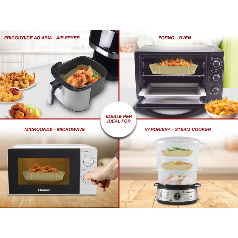 BEPER C103ACC003 Baking Paper for Hot Air Fryer, Set of