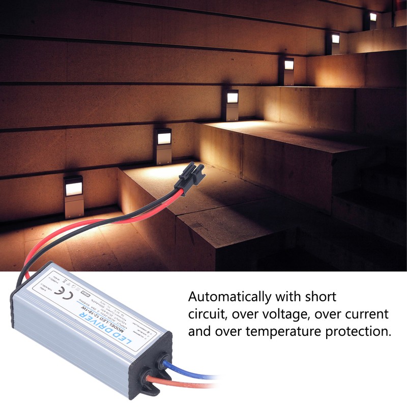 12‑18X1W 300mA LED Driver AC95‑265V/DC36‑63V Waterproof LED Power Driver for